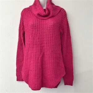 RUE21 PINK CANDY KNIT CROWL NECK SWEATER